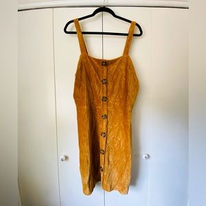 Golden Corduroy Dress